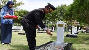  Kapolres Bengkalis Pimpin Upacara Ziarah Makam Pahlawan Kesuma Kesatria